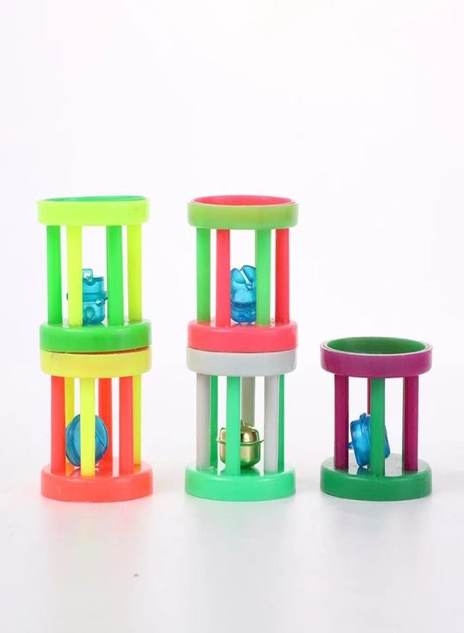 KittuPet مجموعة دوغ تراست من 4 كرات لعب للقطط مع جرس، كرة لعبة للقطط مع جرس، كرة لعبة بلاستيكية تفاعلية للقطط مع جرس للعب الداخلي وتدريب القطط الصغيرة، لون عشوائي - Image 3